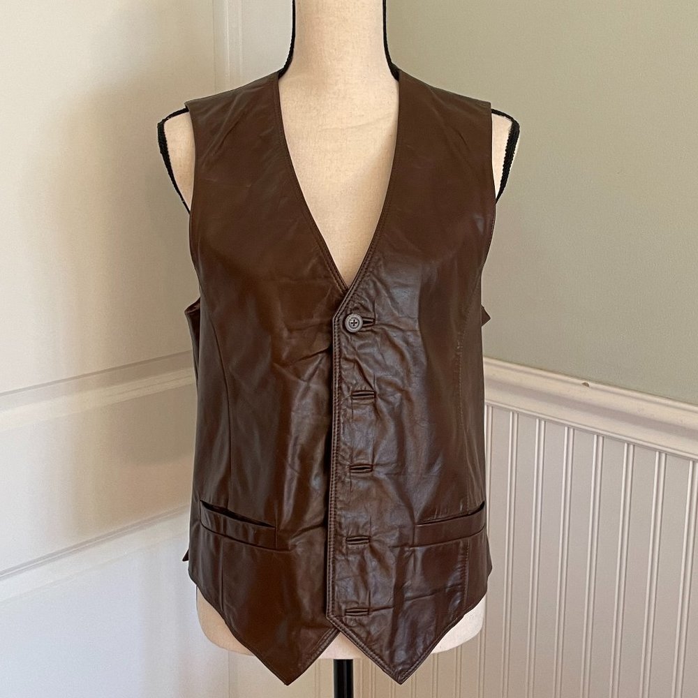 Men's Wilson Brown Leather Vest Size 38 never worn